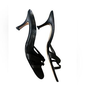 Anne  Klein Women's Black Strappy Heels NWOB 6.5 Italy